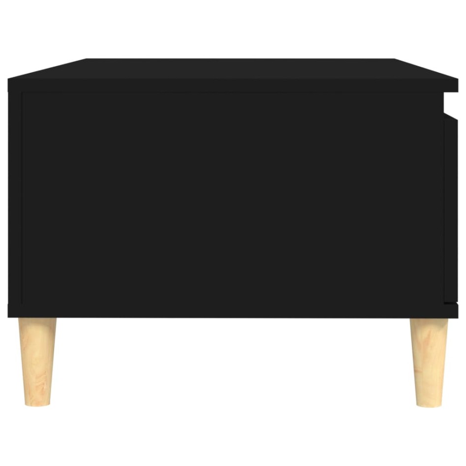 Mesa de centro madera contrachapada negro 90x50x36,5