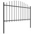 Valla de jardín con puntas acero negro (1,25-1,5)x1,7