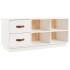 Banco zapatero madera maciza de pino blanco 100x34x45