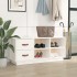Banco zapatero madera maciza de pino blanco 100x34x45