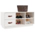 Banco zapatero madera maciza de pino blanco 100x34x45