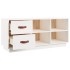 Banco zapatero madera maciza de pino blanco 100x34x45