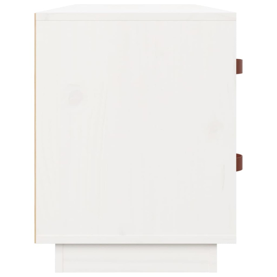 Banco zapatero madera maciza de pino blanco 100x34x45