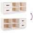 Banco zapatero madera maciza de pino blanco 100x34x45