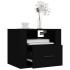Mesitas de noche de pared 2 uds negro 50x36x40