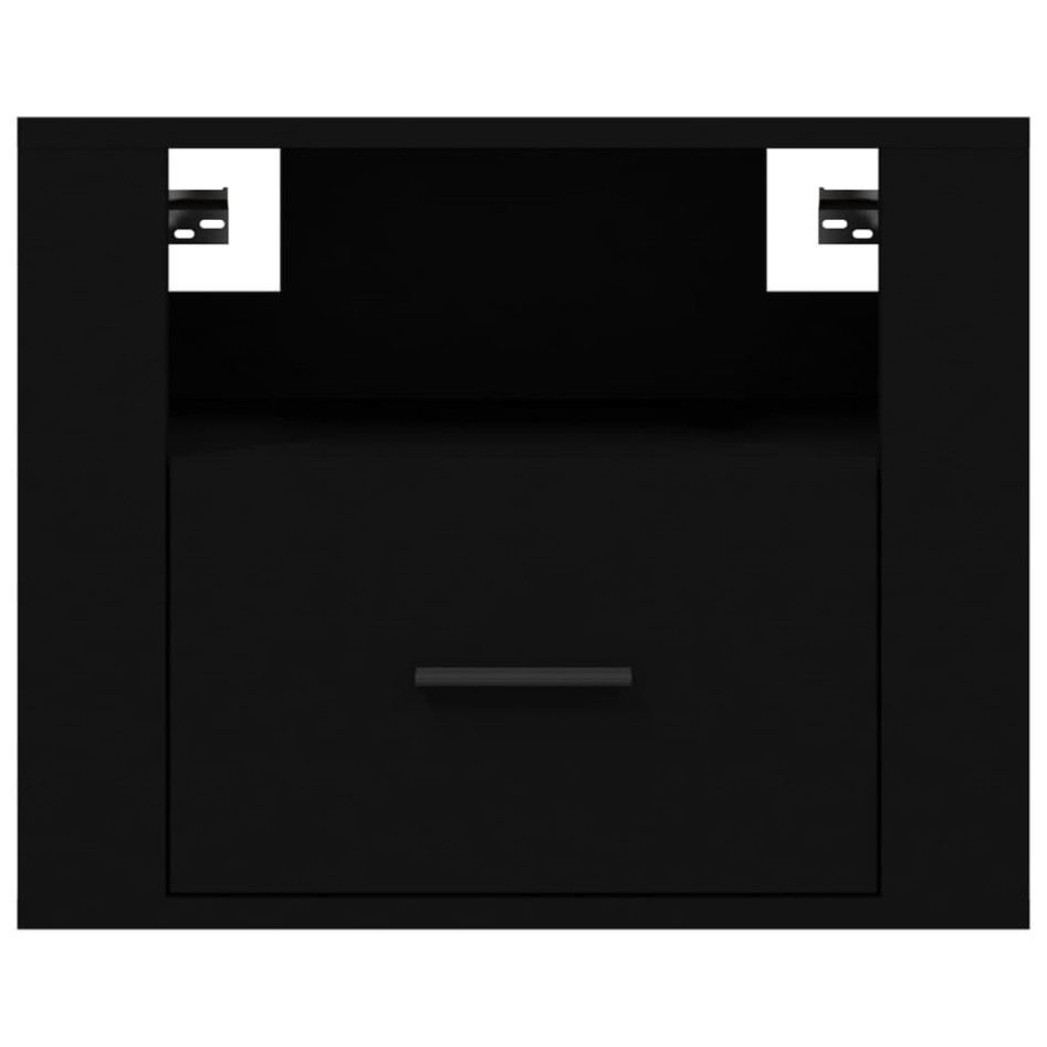 Mesitas de noche de pared 2 uds negro 50x36x40