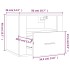 Mesitas de noche de pared 2 uds negro 50x36x40