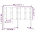Cabecero de cama madera maciza de pino negro 145,5x4x100