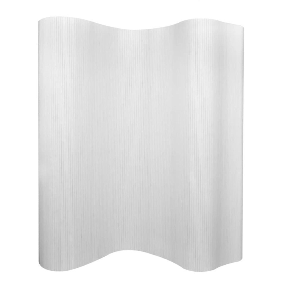 Biombo divisor bambú blanco 250x165
