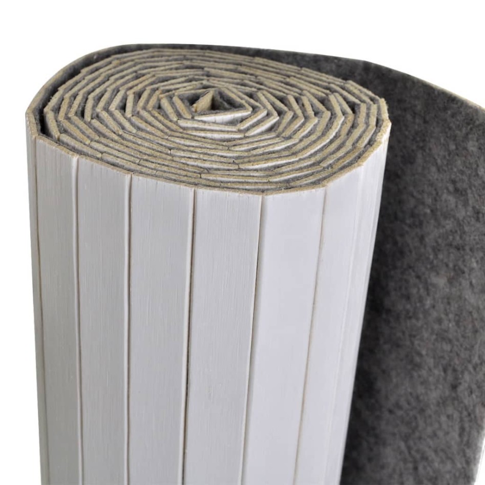 Biombo divisor bambú blanco 250x165