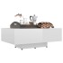 Mesa de centro madera contrachapada blanco brillo 85x55x31