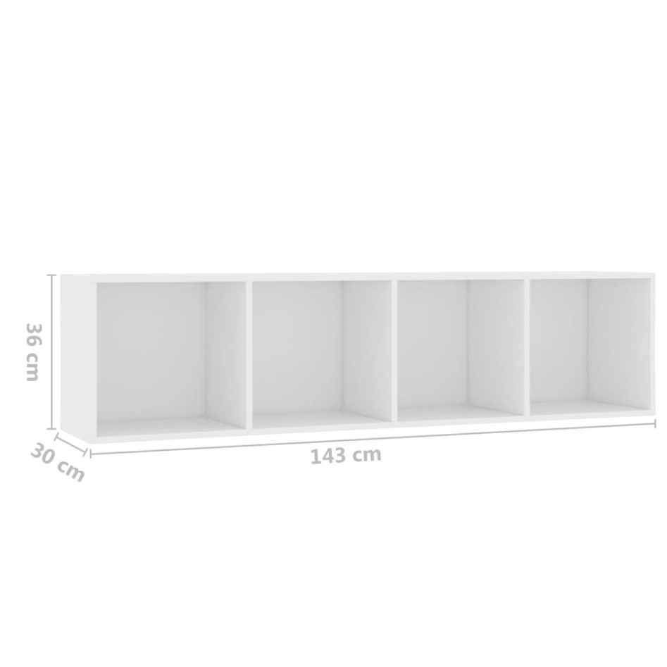 Estantería/mueble para TV blanco 143x30x36
