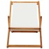 Silla de playa plegable madera maciza de eucalipto y tela