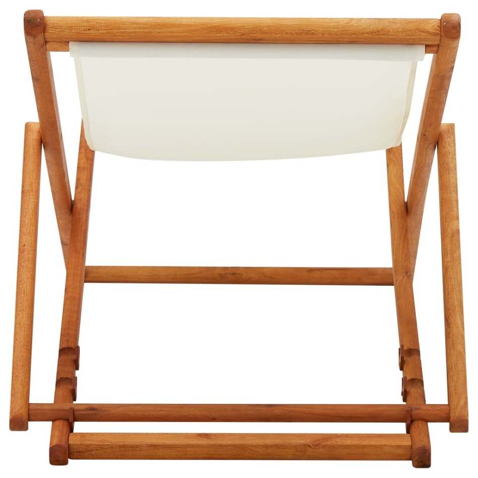 Silla de playa plegable madera maciza de eucalipto y tela