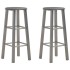 Taburetes de cocina 2 unidades MDF gris