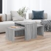 Set mesa de centro madera de ingeniería gris Sonoma 100x48x40c