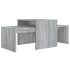 Set mesa de centro madera de ingeniería gris Sonoma