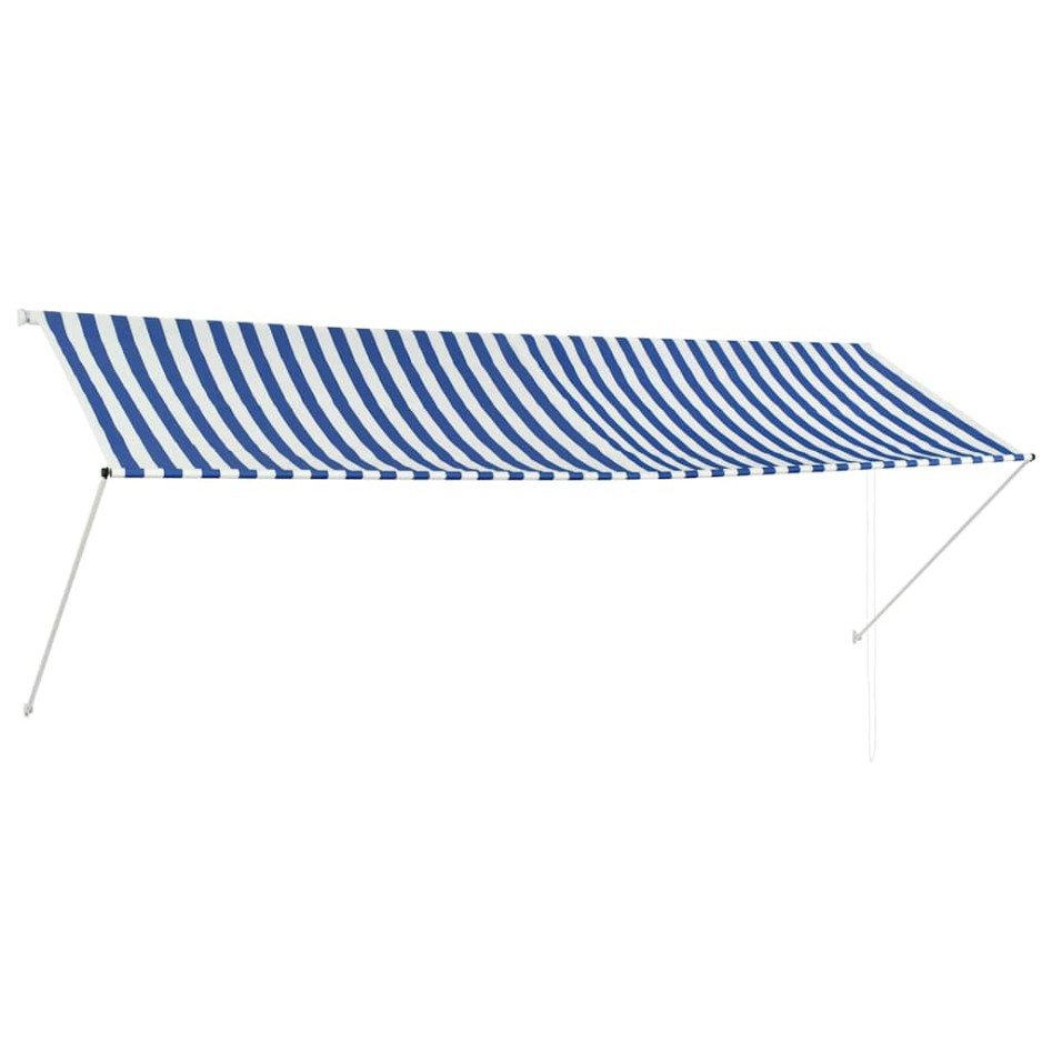 Toldo retráctil 350x150 cm azul y