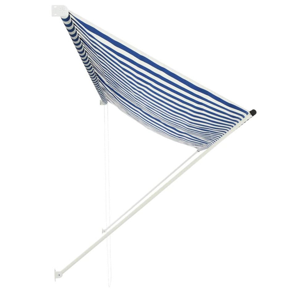 Toldo retráctil 350x150 cm azul y