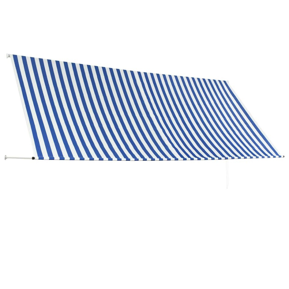 Toldo retráctil 350x150 cm azul y