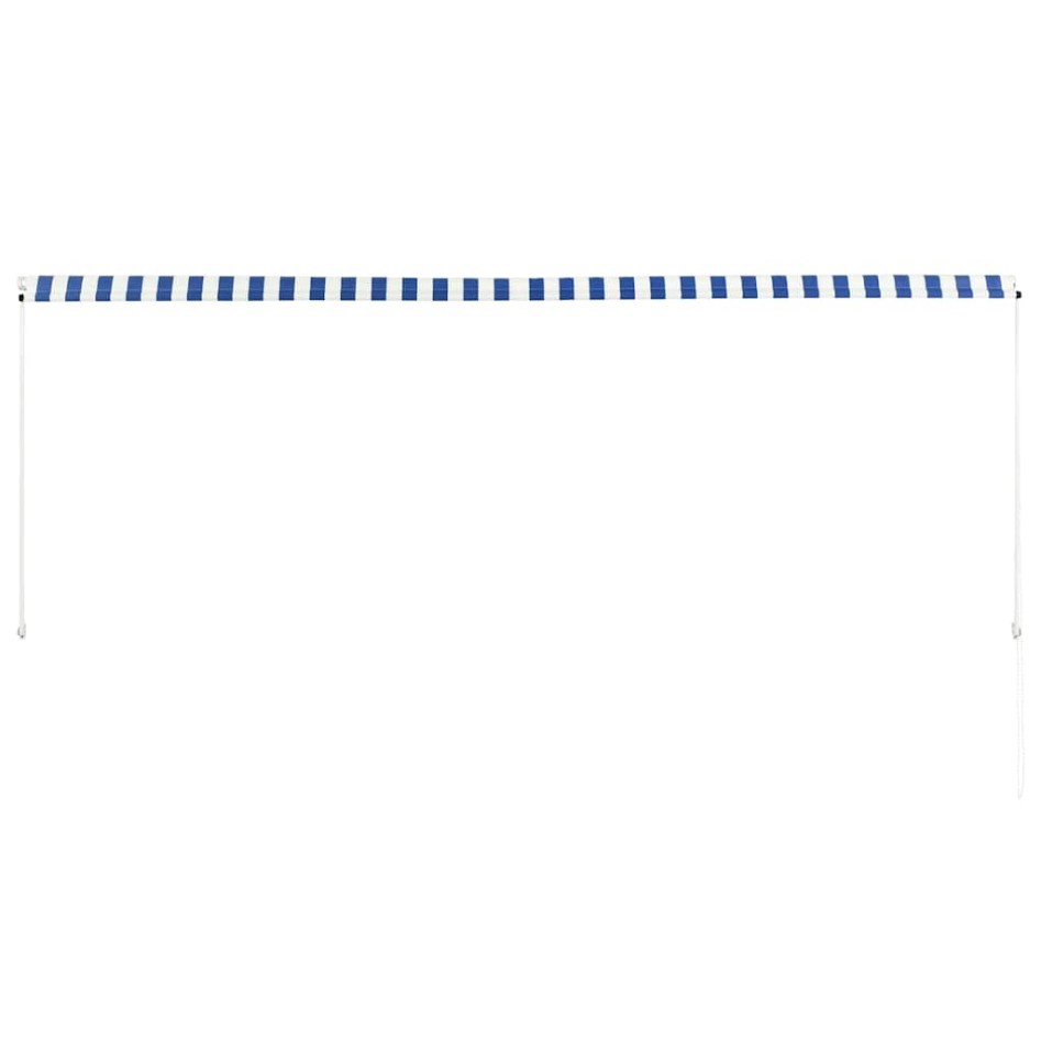Toldo retráctil 350x150 cm azul y