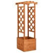 Jardinera enrejada con arco madera de abeto 49x39x130 cm