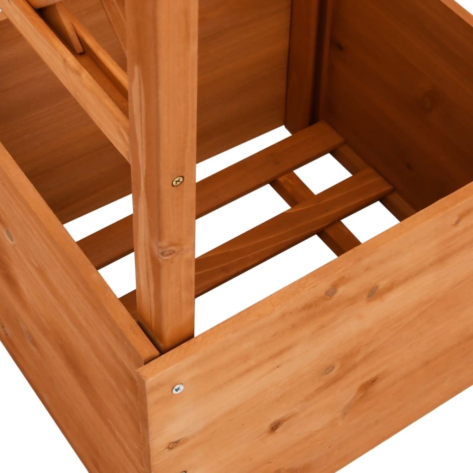 Jardinera enrejada con arco madera de abeto 49x39x130