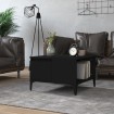 Mesa de centro madera contrachapada negro 55x55x36,5 cm