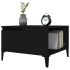 Mesa de centro madera contrachapada negro 55x55x36,5