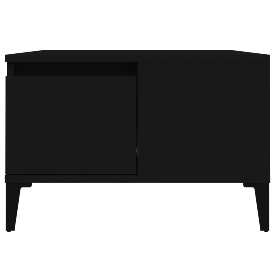 Mesa de centro madera contrachapada negro 55x55x36,5