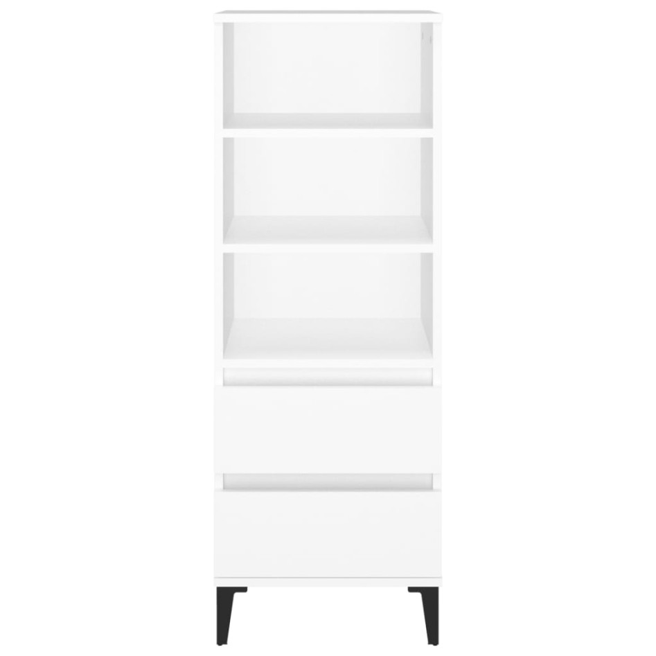 Aparador alto madera contrachapada blanco 40x36x110