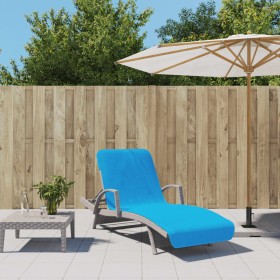 Toallas de playa 2 uds tela turquesa 400 g/m² 75x200