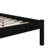 Estructura de cama sin colchón madera maciza negro 90x200