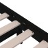 Estructura de cama sin colchón madera maciza negro 90x200