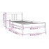 Estructura de cama sin colchón madera maciza negro 90x200