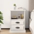 vidaxL Mesita de noche blanco brillante 43x36x60