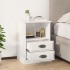 vidaxL Mesita de noche blanco brillante 43x36x60
