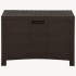Caja de almacenaje de jardín ratán PP marrón 60x54x41