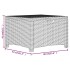 Caja de almacenaje de jardín ratán PP marrón 60x54x41