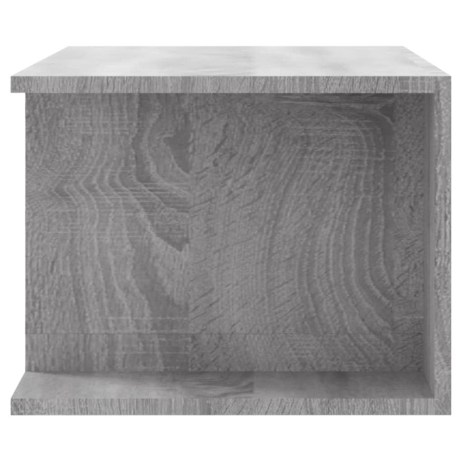 Mueble de TV con luces LED gris Sonoma 90x39x30