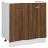 Armario bajo fregadero madera ingeniería marrón 80x46x81,5