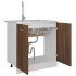 Armario bajo fregadero madera ingeniería marrón 80x46x81,5