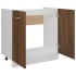 Armario bajo fregadero madera ingeniería marrón 80x46x81,5