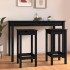 Taburetes altos 2 uds madera maciza de pino negro 40x40x78