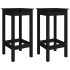 Taburetes altos 2 uds madera maciza de pino negro 40x40x78