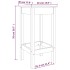 Taburetes altos 2 uds madera maciza de pino negro 40x40x78