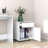 Armario ruedas madera contrachapada blanco brillante