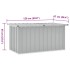 Caja de almacenaje para jardín gris 129x67x65