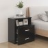 Mesita de noche negra 50x32x60