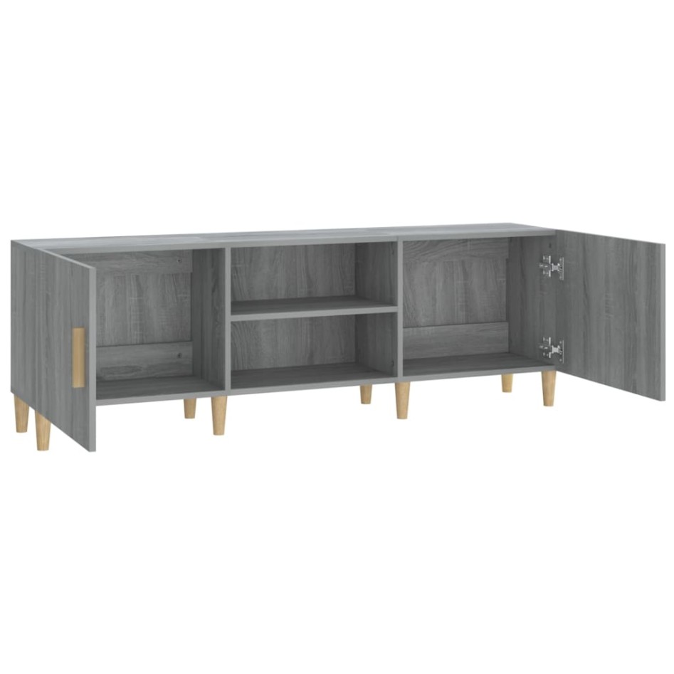 Mueble para TV madera contrachapada gris Sonoma 150x30x50